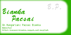 bianka pacsai business card